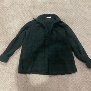 MNML green and black flannel jacket